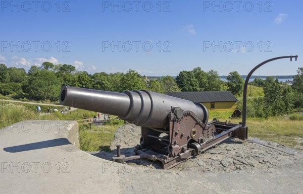 Krupp cannon, Suomenlinna island sea fortress, Helsinki, Finland