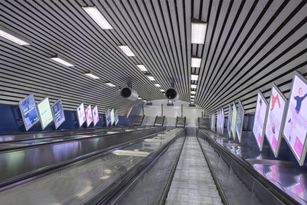 Escalator, Subway Metro, Helsinki, Finland