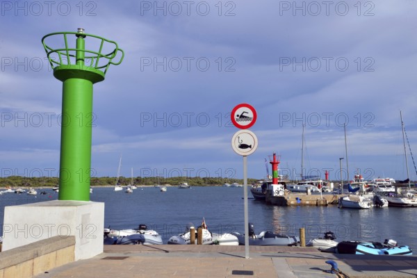Harbor entrance of Colonia Sant Jordi, Majorca, balearics, spain