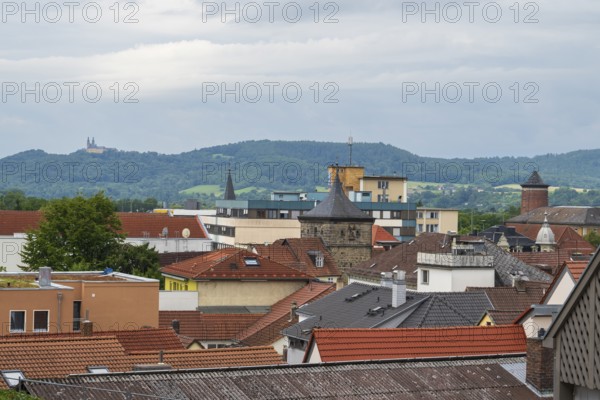 View of the town of Lichtenfels from above, Manz Abbey, Deutsche Korbstadt, Lichtenfels, Upper