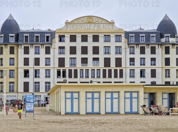 Trouville-sur-Mer, Normandy, France, May 31, 2025: the iconic Trouville Palace hotel, a grand,