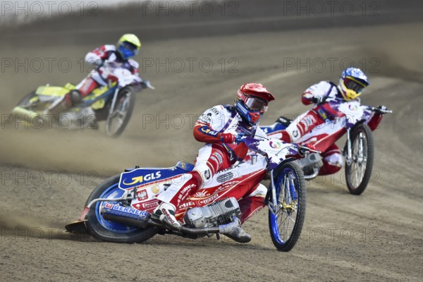 WROCLAW, POLAND - JULY 29, 2017: Speedway couple turnament race Poland - Denmark during The World