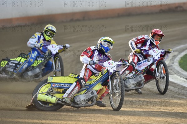 WROCLAW, POLAND - JULY 29, 2017: Speedway couple turnament race Denmark - Sweden during The World