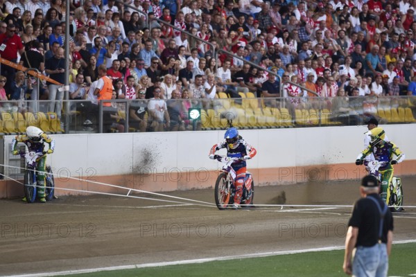 WROCLAW, POLAND - JULY 29, 2017: Speedway couple turnament race Russia - Australia during The World