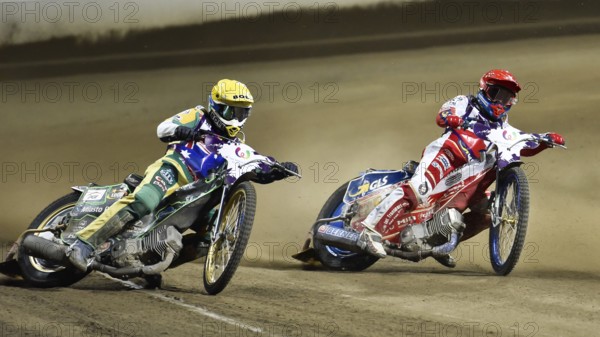 WROCLAW, POLAND - JULY 29, 2017: Speedway couple turnament race Poland - Australia during The World