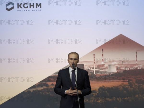 GLOGOW, POLAND - JANUARY 20, 2017: Chairman of KGHM Polska Miedz Radoslaw Domagalski-Labedzki