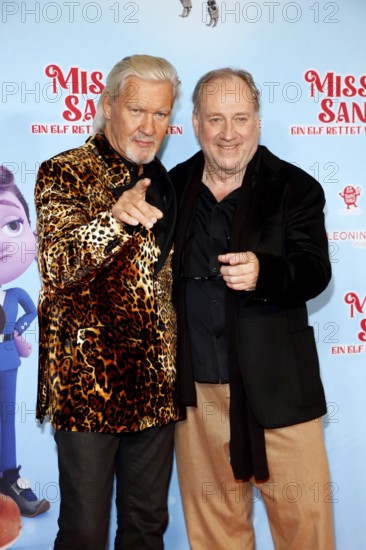 Johnny Logan and Harold Faltermeyer at a special screening of MISSION SANTA - AN ELF SAVES
