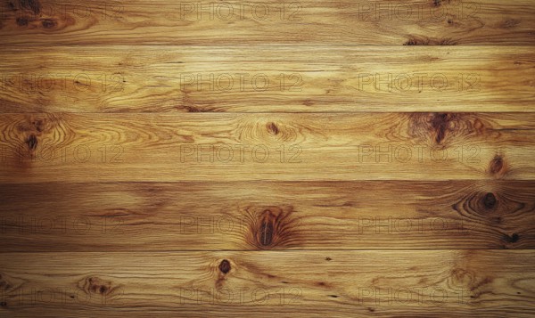 Smooth wood planks displaying natural grain patterns and light brown hues. AI generated