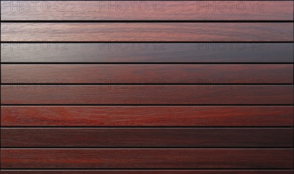 A close up of a wooden surface with a brown color. The wood grain is visible and the surface