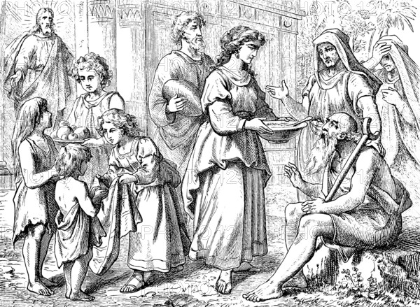 What you did to one of these least you did with, Gospel of Matthew, chapter 25, Jesus with a halo,