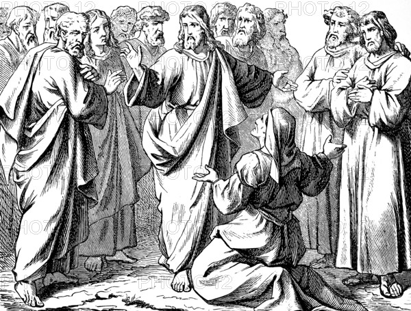 Request Salome, mother of two sons, take the sons into your kingdom, on the right and on the left,