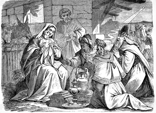 The wise men from the East, Mary and Joseph, birth of Jesus, stable, Bethlehem, Gospel of Matthew,