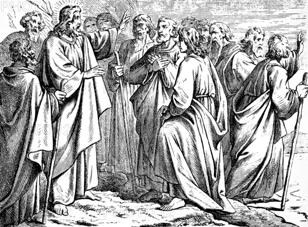 The sending of the twelve apostles, granting authority and instruction, Gospel of Matthew, chapter