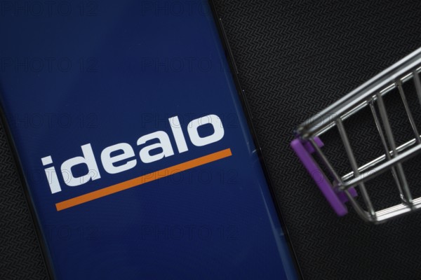 Dhaka, Bangladesh- 03 July 2025: A smartphone displaying the idealo logo next to a miniature