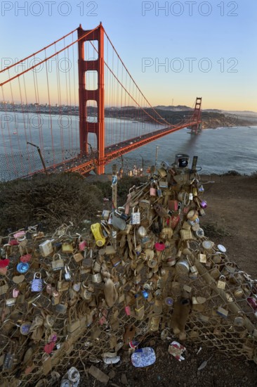 The Golden Gate Bridge is a steel suspension bridge that was built between January 1933 and April