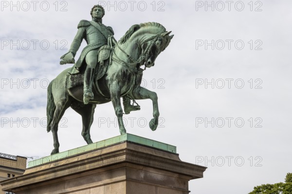 Equestrian statue of Karl Johan, King of Sweden and Norway, sculpted by Norwegian artist, Brynjulf