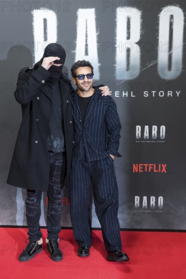 Aykut Anhan aka arrest warrant and Elyas M'Barek at the premiere of the Netflix film Babo in the