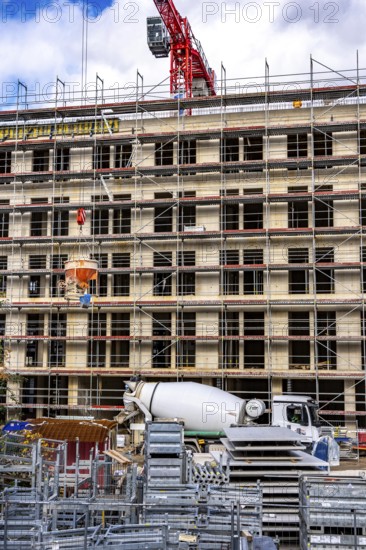 Construction site, residential construction, 50 new, publicly funded rental apartments, catering,