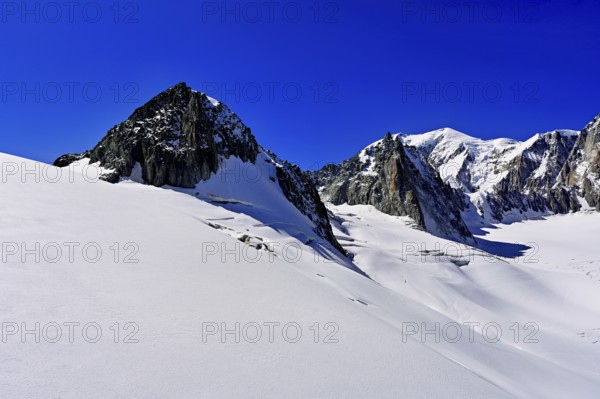 View of the mountains from the Télécabine Panorama Railway, La Tour Ronde, Mont Blanc,