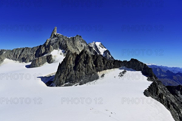 View from Pointe Helbronner mountain station to del Gigante, Chamonix-Mont-Blanc, Haute-Savoie,