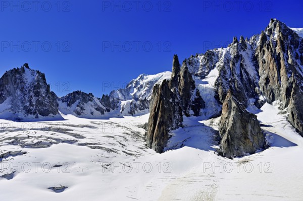 View of the mountains from the Télécabine Panorama Railway, La Tour Ronde, Mont Blanc, Le Mont