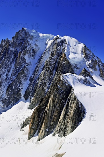 View of the Mont Blanc du Tacul mountain from the Télécabine Panorama Railway, Chamonix-Mont-Blanc,