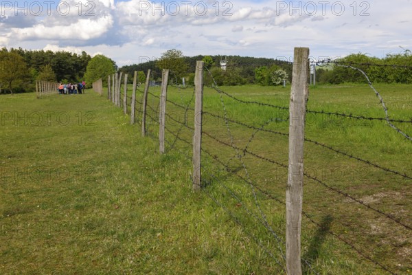 Partially reconstructed first border fence on the inner German border former zone border between