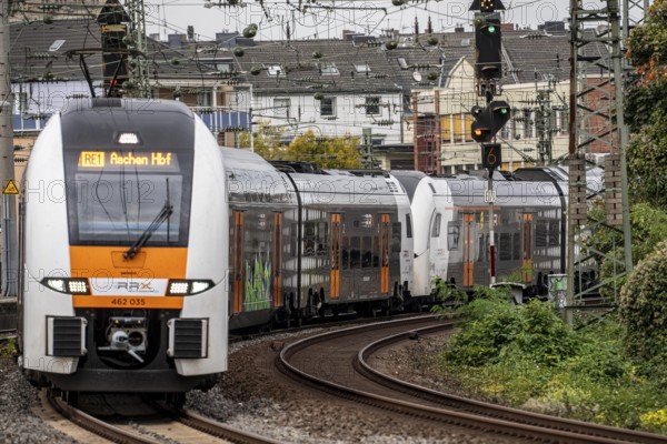 Rhein-Ruhr-Express, RRX train, RE1 on the way to Aachen, from Düsseldorf main station, here near