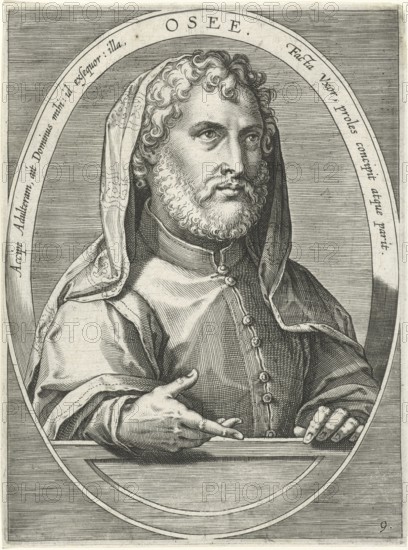 Hosea, Hoschea, Latin Osee, describes a historical scriptural prophet (750 - 725 BC) in the