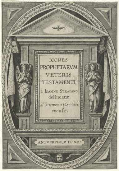 Title page of the book Icones Prophetarum veteris testamenti, à Ioanne Stradano delineatae, à