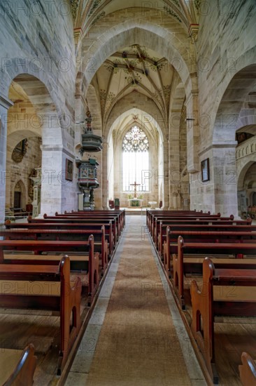 Monastery church, interior view, Bebenhausen Abbey, former Cistercian abbey, monastery complex,
