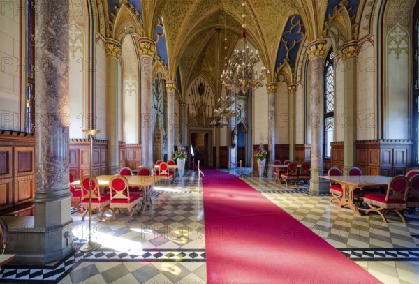 Count's Hall and Imperial Hall, Hohenzollern Castle, ancestral home of the House of Hohenzollern,