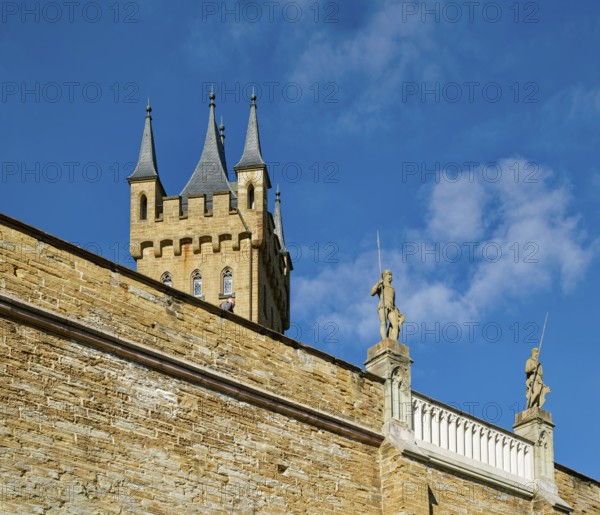 Eagle Tower and part of the fortification, Hohenzollern Castle, ancestral home of the House of