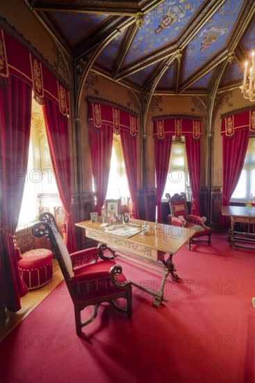 Queen's room, Hohenzollern Castle, ancestral home of the House of Hohenzollern, interior, noble