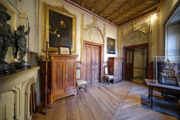 Adjunct's room, Hohenzollern Castle, ancestral home of the House of Hohenzollern, interior, noble