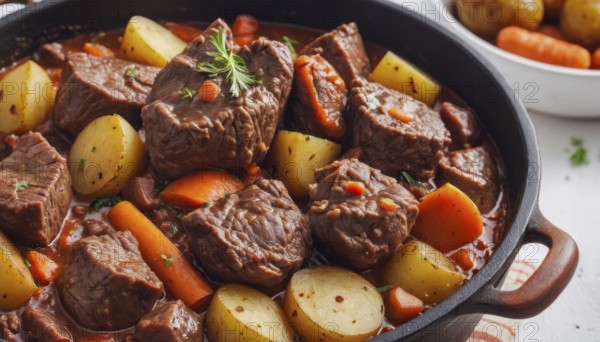 This delicious stew is a comforting meal, perfect for a cold evening or a special occasion, AI