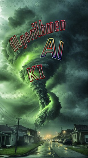 Symbolic photo, threat from algorithms, ChatGBT, AI, OpenAI, chatbot, artificial intelligence, IT
