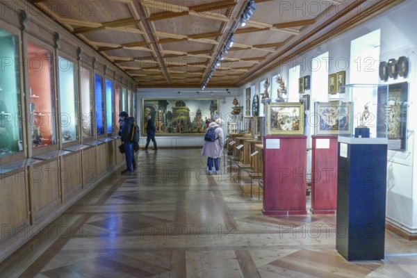 Interior view, museum, Ambras Castle, Innsbruck, Tyrol, Austria