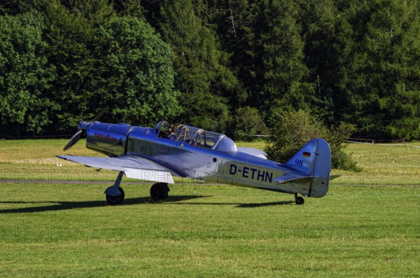 A Pilatus P-2 from Pilatus Flugzeugwerke AG with registration D-ETHN during a flight demonstration