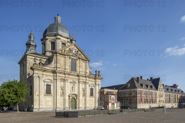St. Peter's Square showing Our Lady of Saint Peter's Church and abbey in the city Ghent, Gent in