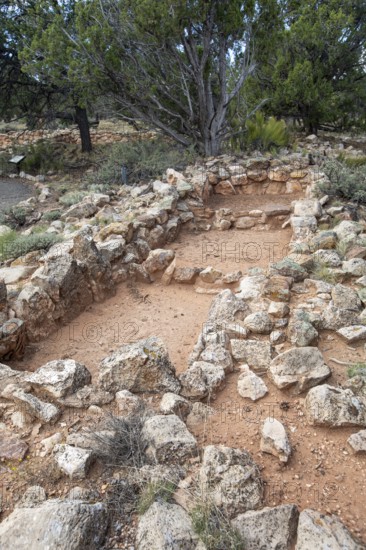 Grand Canyon National Park, Arizona - The Tusayan Ruin on the Grand Canyon's south rim. Part of the