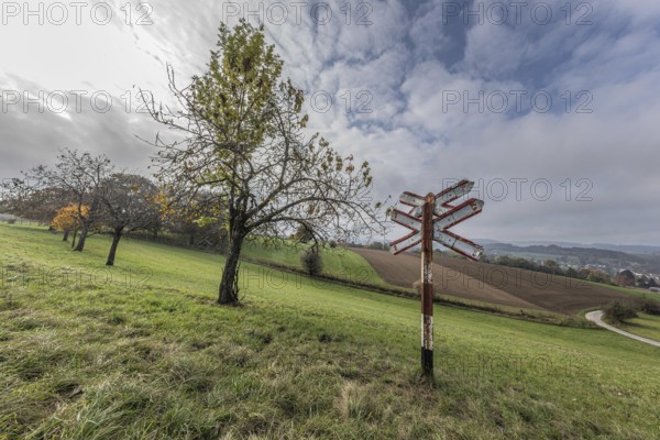 A memorial cross to the last railway on May 30, 1992 on the SBB line Beinwil am See—Beromünster.