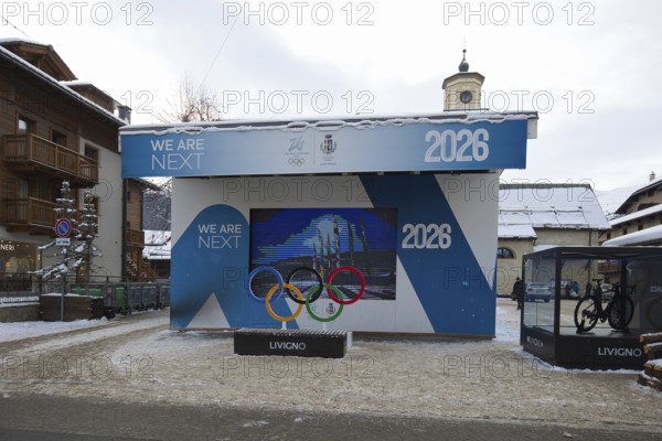 Livigno in Italy is promoting the 2026 Winter Olympics. Some of the competitions will also take