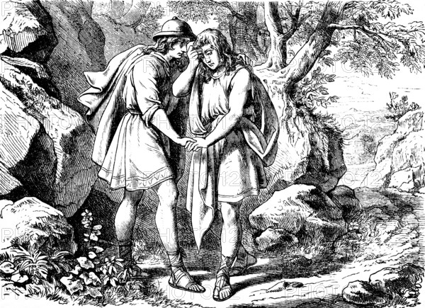 Jonathan spoke to David, Go in Peace, First Book of Samuel, chapter 21, escape, giving comfort,