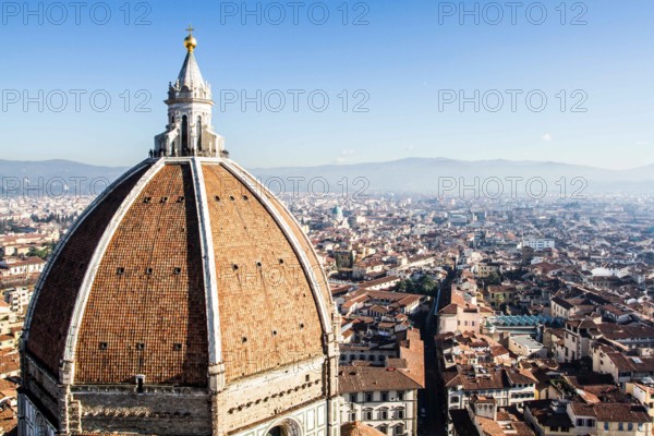 Florence Cathedral (Basilica di Santa Maria del Fiore) viewed from Giotto's Campanile. Florence,