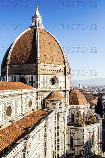 Florence Cathedral (Basilica di Santa Maria del Fiore) viewed from Giotto's Campanile. Florence,