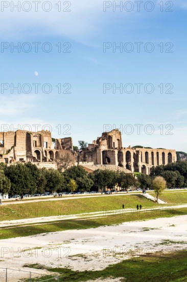 Circus Maximus (Circo Massimo), an ancient Roman chariot racing stadium and mass entertainment