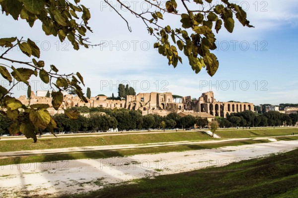 Circus Maximus (Circo Massimo), an ancient Roman chariot racing stadium and mass entertainment