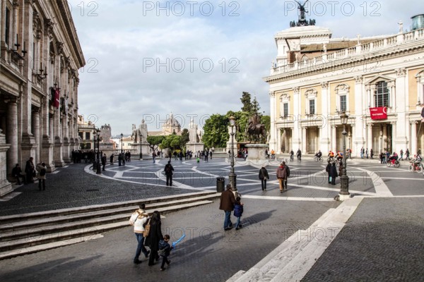 Capitoline Square (Piazza del Campidoglio). Rome, Province of Rome, Italy. 23.12.2012