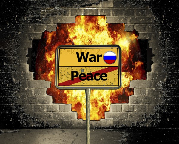 Symbolic image, Putin and Ukraine war, Russian drones over the EU, sabotage by Russia, cybercrime,